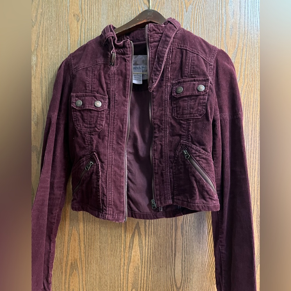 Abercrombie & Fitch corduroy jacket with puff sleeves